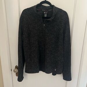 Ladies Spyder Black Zip Up Sweat Shirt with High Collar